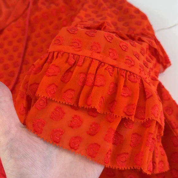 Tory Burch Red Blouse with Tassel Detail - Picture 6 of 16